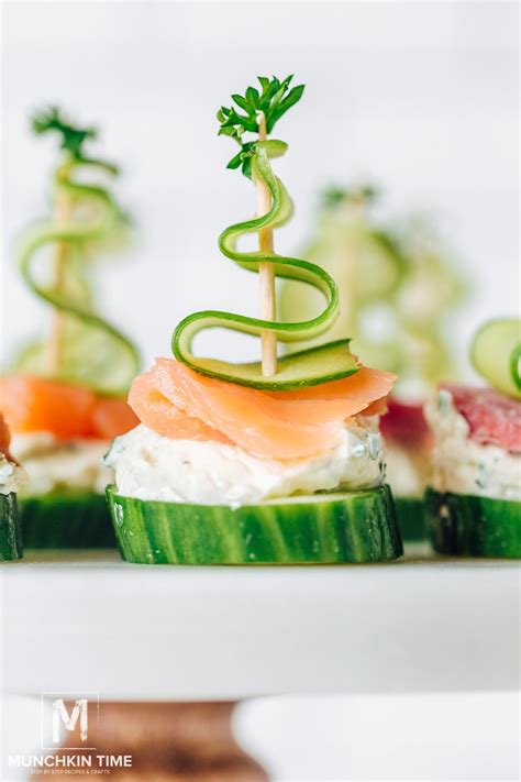 Cucumber Appetizer Bites with Salmon - Munchkin Time