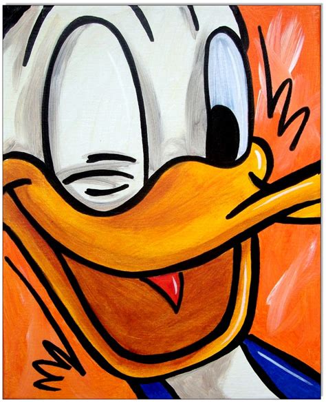 Donald Duck FACES II - 6 Bilder á 24 x 30 cm - Original Acrylgemälde auf Leinwand/ Keilrahmen ...