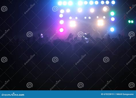 Concert Crowds and Lights stock image. Image of concert - 67022819