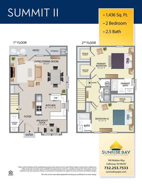 1BR, 2BR and 3BR Floor Plans | Sunrise Bay Apartments and Townhomes