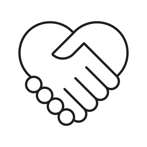 Handshake heart symbol Icon Vector For Web, Presentation, Logo, Infographic, Business, idea ...