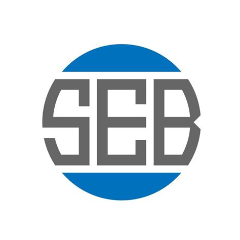 SEB letter logo design on white background. SEB creative initials circle logo concept. SEB ...