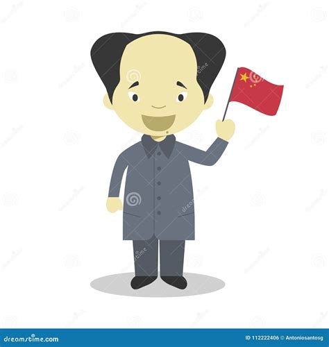 Mao Zedong Cartoon Character. Vector Illustration Stock Vector ...