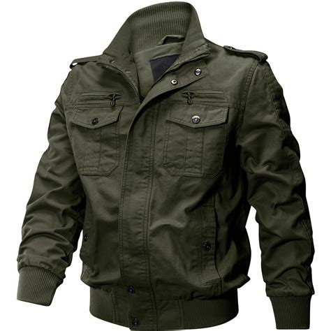 Mens MA-1 Bomber Jacket Military Cargo Jacket Pilot Flight Coats jackets For Man | eBay