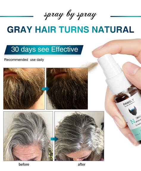 Pansly White Hair Turn Gray Black Hair Treatment Spray 30 Days Black ...