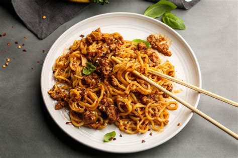 Vegan Sweet and Spicy Sambal Impossible Noodles - Mindful Cooks