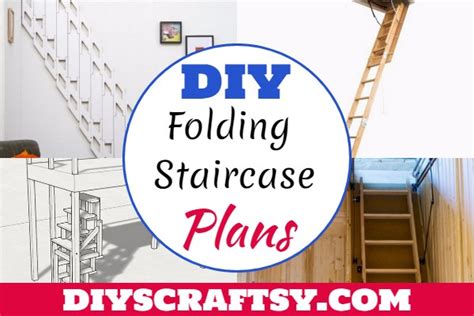 17 DIY Folding Staircase Plans And Ideas - DIYsCraftsy