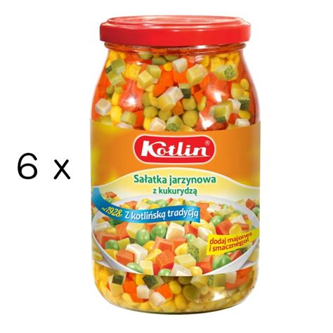 KOTLIN Salatka jarzynowa z kukurydza Box 6 x 920g - Vegetable salad ...