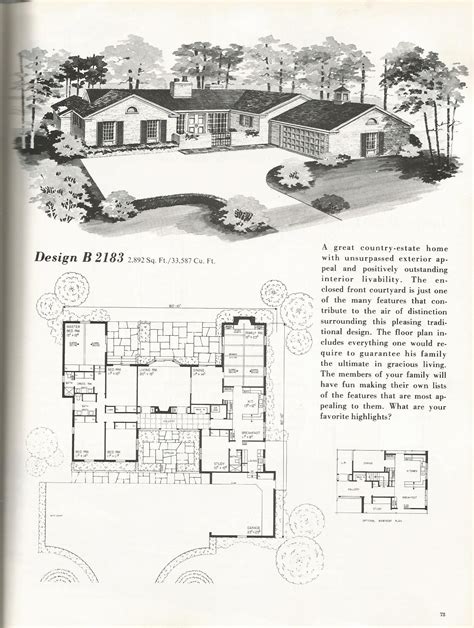 Vintage House Plans 2183 | Vintage house plans, Vintage house, Ranch ...