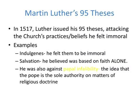 PPT - Martin Luther’s 95 Theses PowerPoint Presentation, free download ...