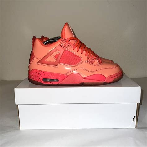 Nike Air Jordan 4 Retro Hot Punch Pink Hightop Nike Sneakers 7.5 | Grailed