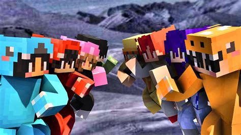 Omz and Roxy and Lily and Luke VS Kory and Nat and Ace and Star in Minecraft - YouTube