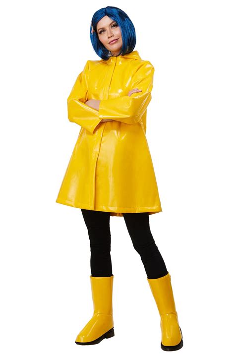 Coraline Rain Coat Adult Costume - PureCostumes.com