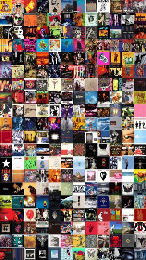 Made a full poster consisting of 240 album arts ranging from Grunge to Seattle to of the era, in ...