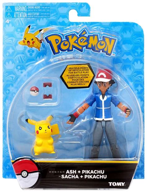 Pokemon Ash Pikachu 5 Action Figure Standing Pikachu TOMY, Inc. - ToyWiz