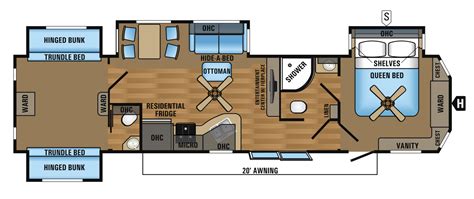 2 Bathroom Travel Trailer Floor Plans - floorplans.click