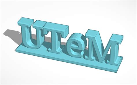 3D design utem logo - Tinkercad