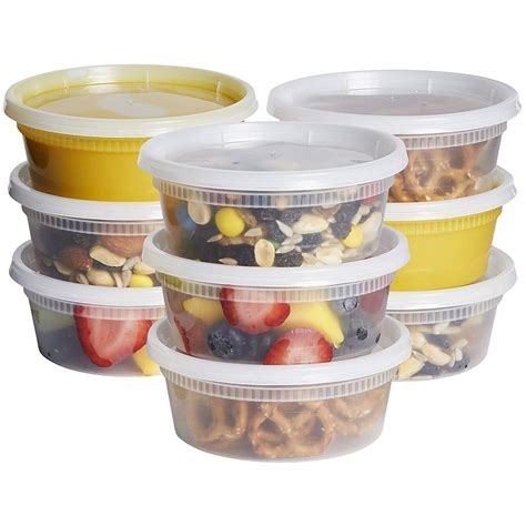 8 oz. Deli Food Storage Containers With Airtight Lids - Slime Containe ...