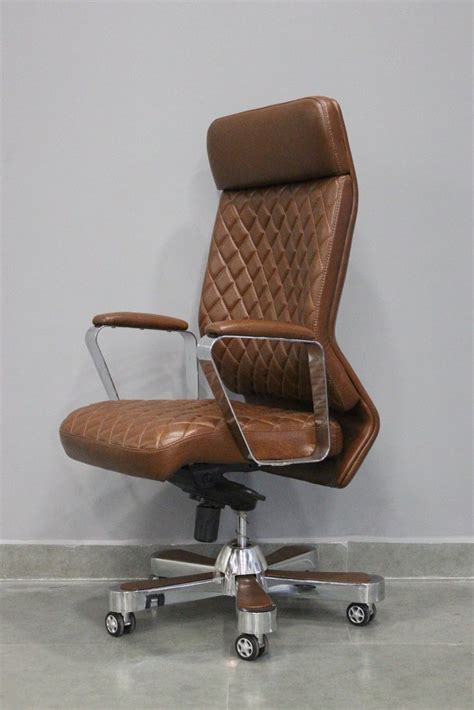 High Back Director Office Chair, Brown at Rs 18000 in Mohali | ID: 10454456988