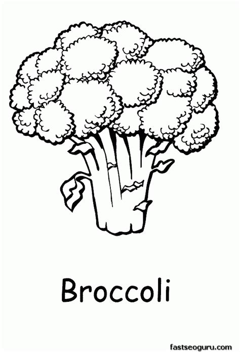 Broccoli Coloring Page - Coloring Home