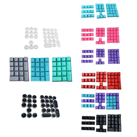 DIY PBT Key Caps Cover Kit for Cherry Mechanical Keyboard 42 Keycaps B – UNIQKART