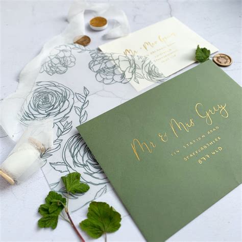 Foliage green wedding invitation | Green wedding invitations, Wedding invitations, Wedding ...