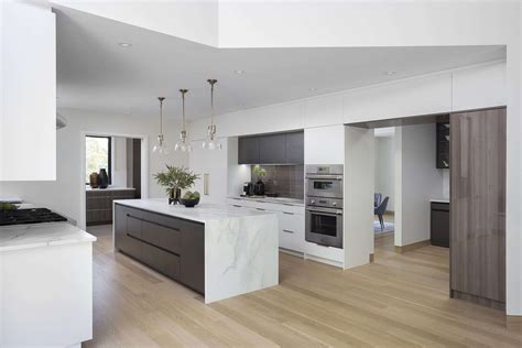 Sleek Contemporary White & Walnut Kitchen | Bilotta Kitchen & Home