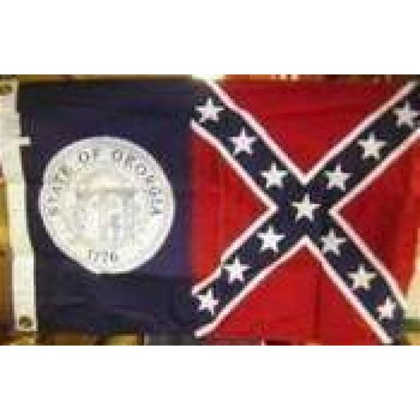 Old Georgia State Flag - GA Double Nylon Embroidered - Outdoor 1956 ...