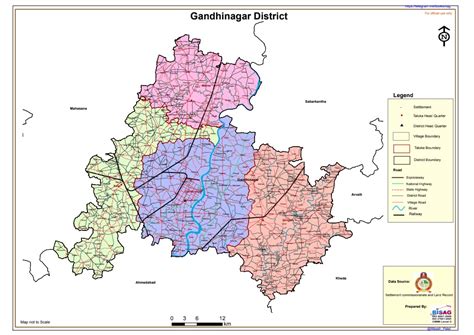 Gandhiangar Dist Digital HD Map Pdf Download