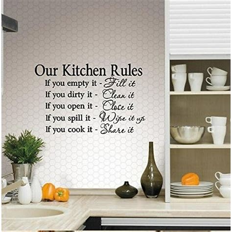 Kitchen ~ OUR KITCHEN RULES ~ WALL DECAL 13" X 20.5" - Walmart.com - Walmart.com