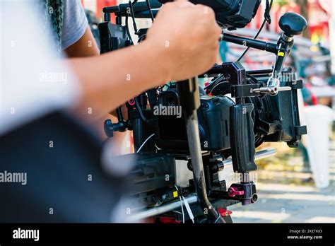 detail of Video camera , film crew production, behind the scenes background Stock Photo - Alamy