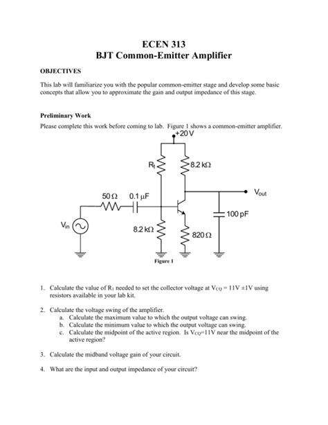 BJT Common Emitter Amplifier