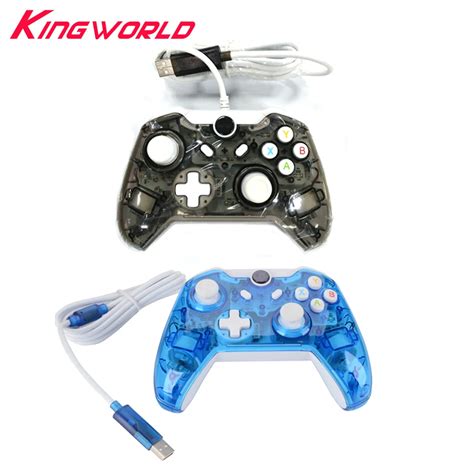 10pcs High quality USB Wired Controller with lED lights For Microsoft Xbox One Controller ...