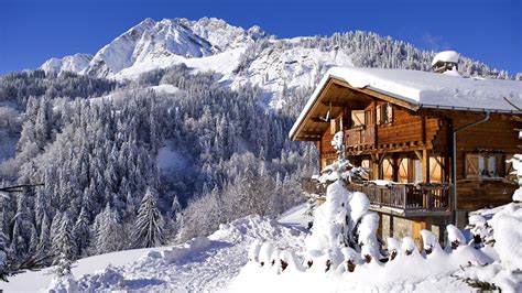 Winter Mountain Cabin Wallpaper - WallpaperSafari