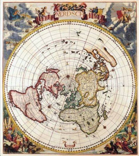 Pin by Ellen Cameron on History of flat Earth . | Antique world map, Antique maps, Map