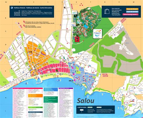 Mapa turístico de Salou