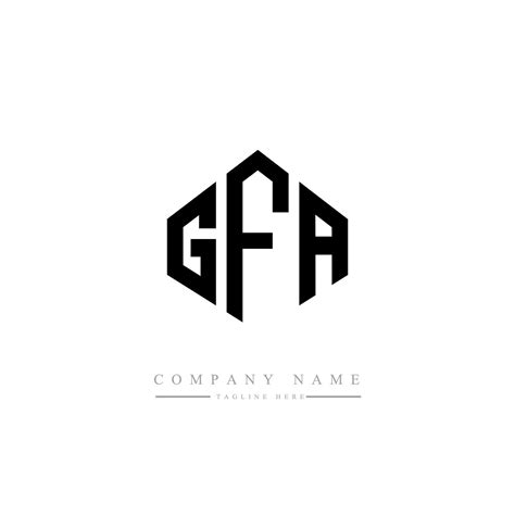 GFA letter logo design with polygon shape. GFA polygon and cube shape logo design. GFA hexagon ...