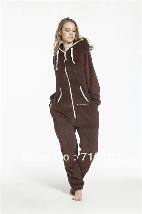 one piece jumpsuit all in one suit unisex adult onesies fleece jump in ...