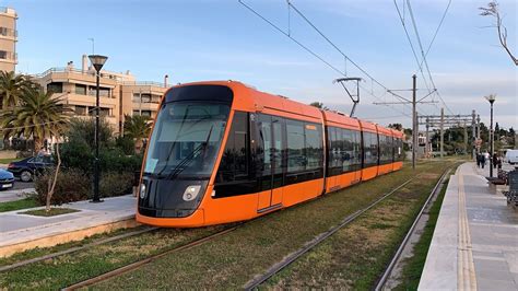 Alstom Citadis X05 brand new trams on test run in Athens - YouTube