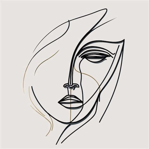 Premium Vector | Abstract painting of woman face in vector art ...