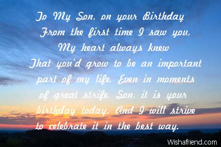 To My Son, on your Birthday, Son Birthday Poem