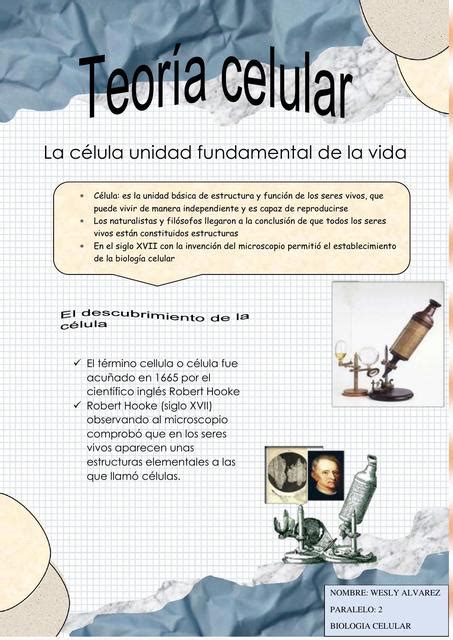 Biología Celular Teoría Celular | Wesly Muñoz | uDocz