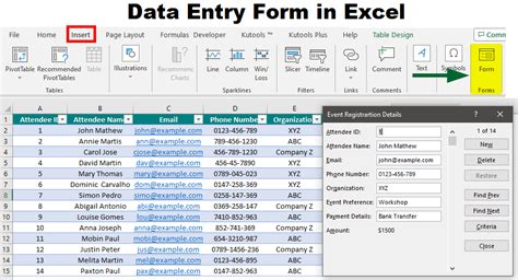 Excel Forms (Examples) | How To Create Data Entry Form in Excel?