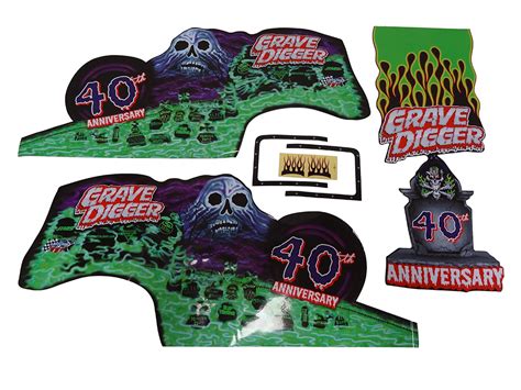 Grave Digger COLLECTOR Edition 40th Anniversary Sticker Sheets – Primal RC