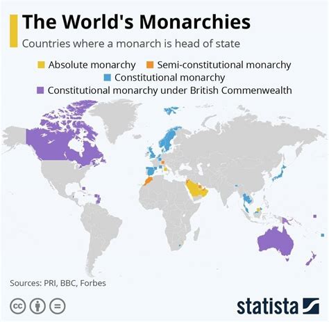 this map shows countries where a monarch is head #maps #monarchies Maps ...