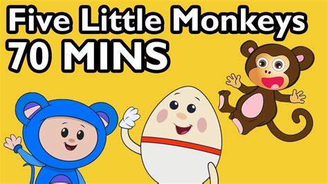 Five Little Monkeys Jumping on the Bed! and More | 52 Nursery Rhyme ...