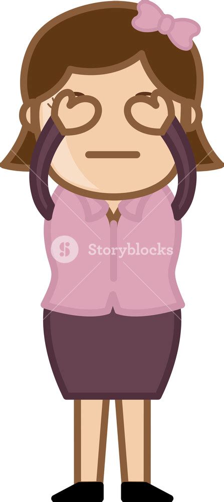 Woman Closing Her Eyes With Hands - Business Cartoon Character Vector Royalty-Free Stock Image ...