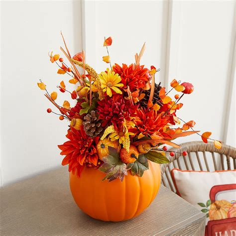 Traditional Orange Pumpkin Arrangement