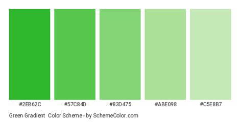 Green Gradient Color Scheme » Green » SchemeColor.com