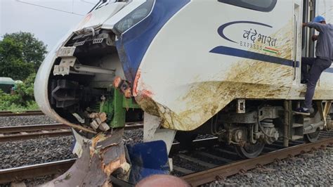 Gandhinagar-Mumbai Vande Bharat Express engine damaged after hitting ...